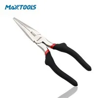 Vyčnievajúce ramená kliešte s dlhým nosom, vinylová rukoväť